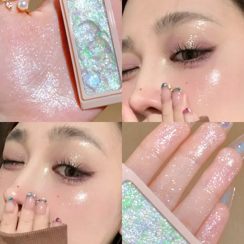 Mashed Potatoes Texture Glitter Eyeshadow Makeup Palette eye shadow,eye shadow plate
