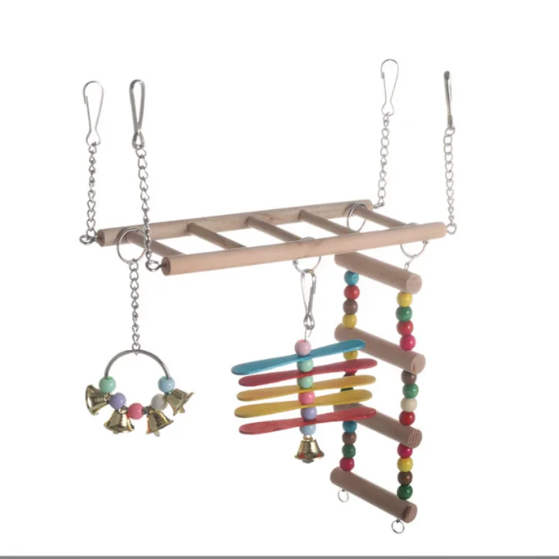 Bird Toy Ladder, Swing, Lifting Ring, Bird Biting Equipment, Peony Parrot Toy 6