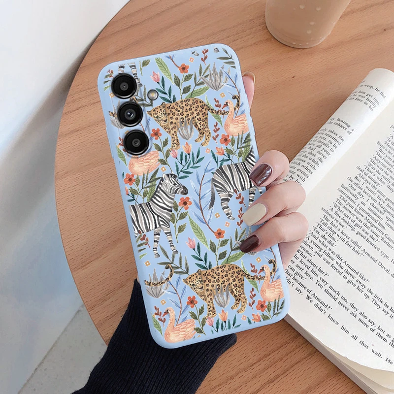 Leopard Print Pattern Soft Silicone Protective Phone Case for Samsung Galaxy A14 5G