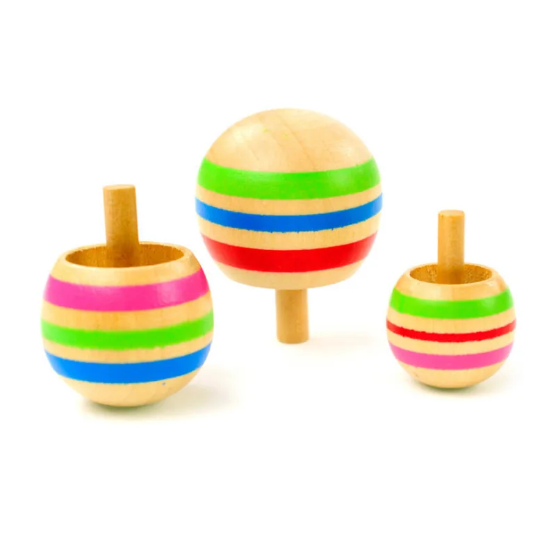 

Novelty Funny Wooden Magical Upside-down Rotating Gyro Traditional Fun Puzzle Science Education Decompression Kids Toys Gifts