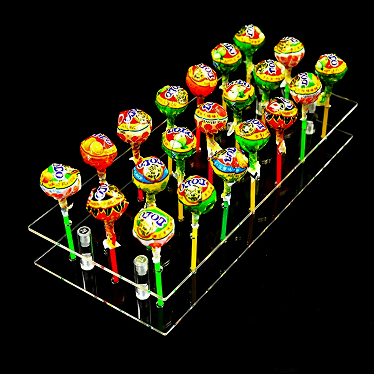 Acrylic Lollipop Stand 20/21Hole Transparent Lollipop Display Detachable Cake Stand Holder cake stand dessert stand lollipop rack for Party Decor Candy Holder