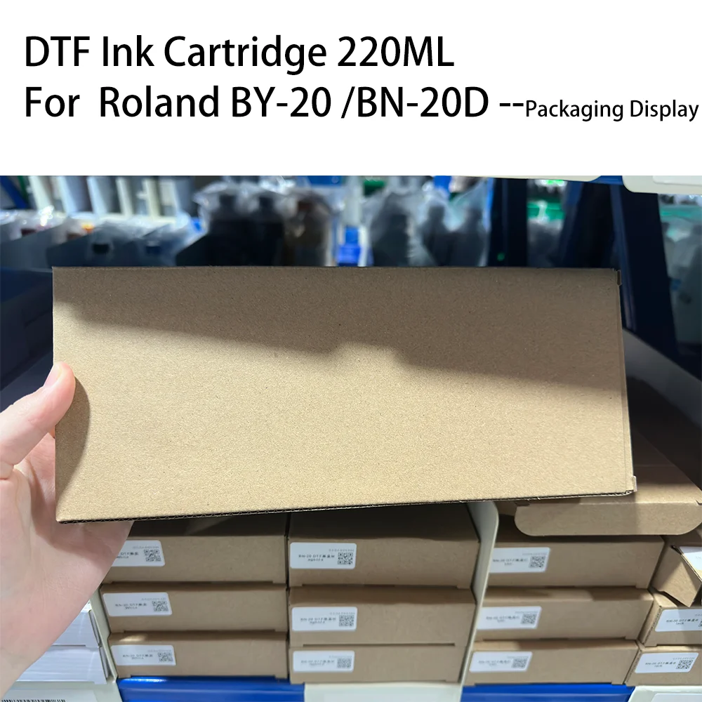 DTF Ink Cartridge Full With 220ML DTF Ink with Chip For Roland BY 20 BY20 BN 20D BN20 Printer BKCMYWH ink cartridge inkjet ink cartridge