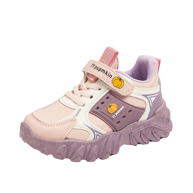 Niedliche Kürbis-Print Kinder-Sneaker mit Klettverschluss Freizeitschuhe für Kleinkinder & Jüngere Kinder – Detail 2