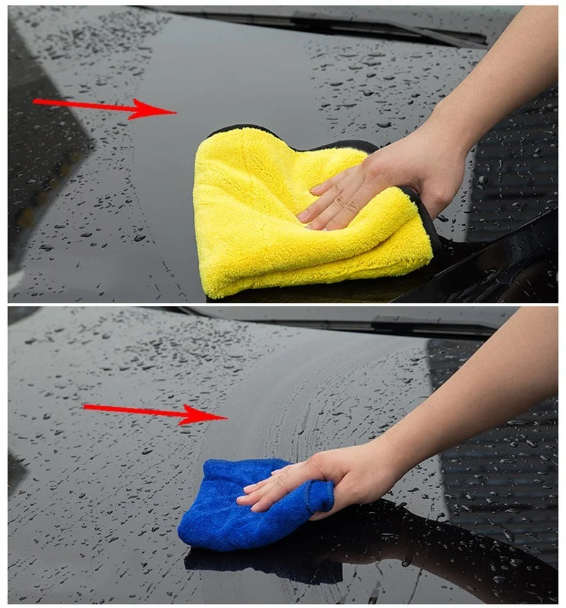 Auto Detailing Towel Cloth Double Layer Car Drying Towels Reusable Car Wash  Towel 12x12inch for Car Kitchen Indoor and Outdoor - AliExpress