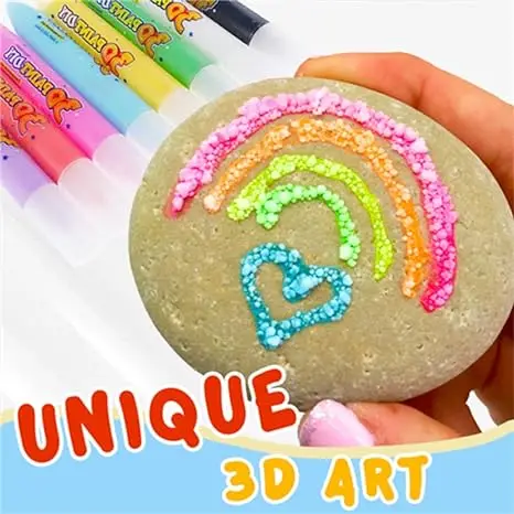 ooly Magic Neon Puffy Pens - Set Of 6