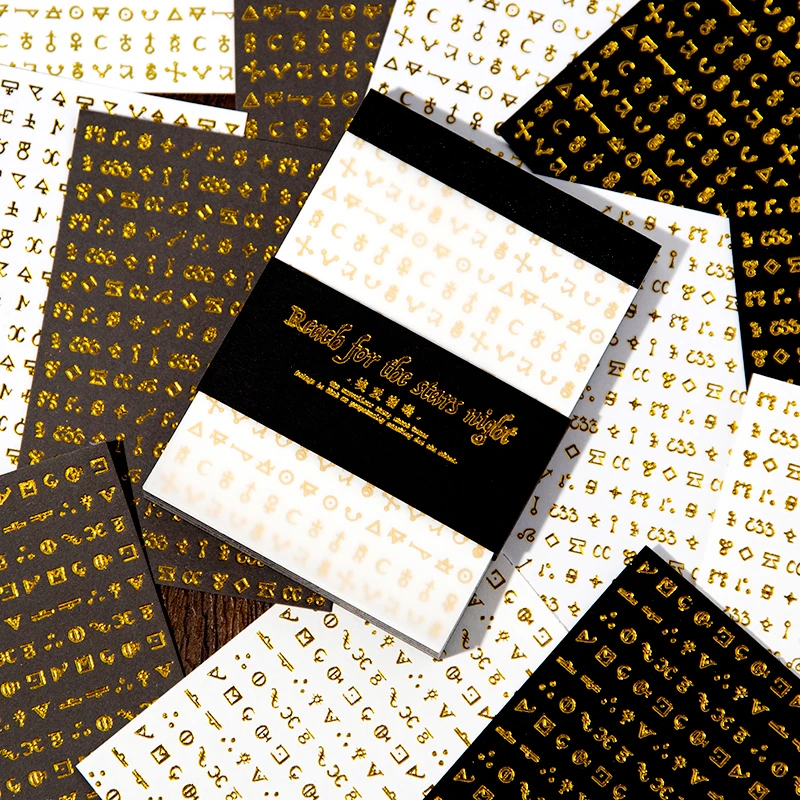 

32 sheets per pack Memo stamping material package vintage literature art exquisite interesting decoration message stars 4 kinds