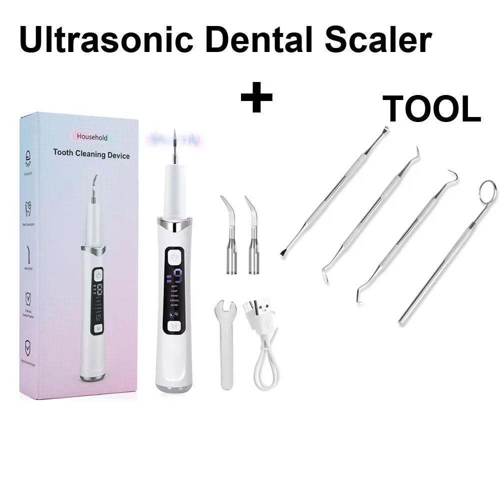 Ultrasonic Dental Scaler with LED Light - Advanced Tartar Remover & Teeth Cleaning Tool