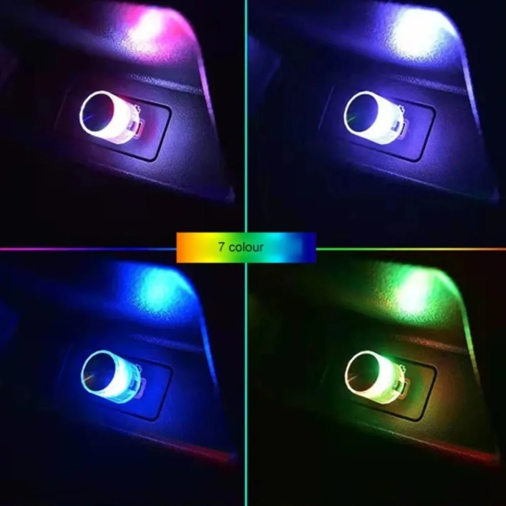 Vibrant LED USB Car Interior Light – Multicolor Ambient Glow