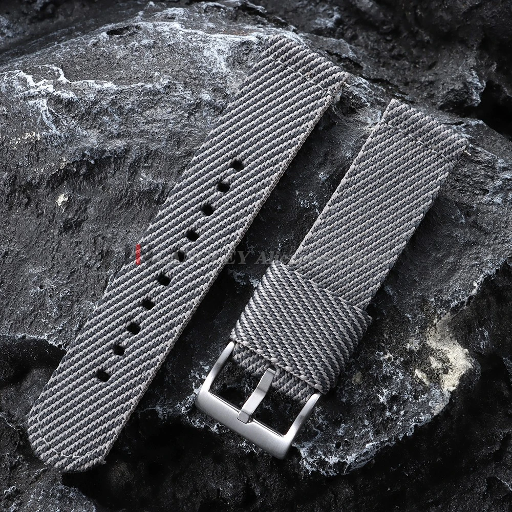 Military Sport Quick Release Nylon Strap with Woven Canvas Fabric, 20mm/22mm - Men's Watchband Bracelet