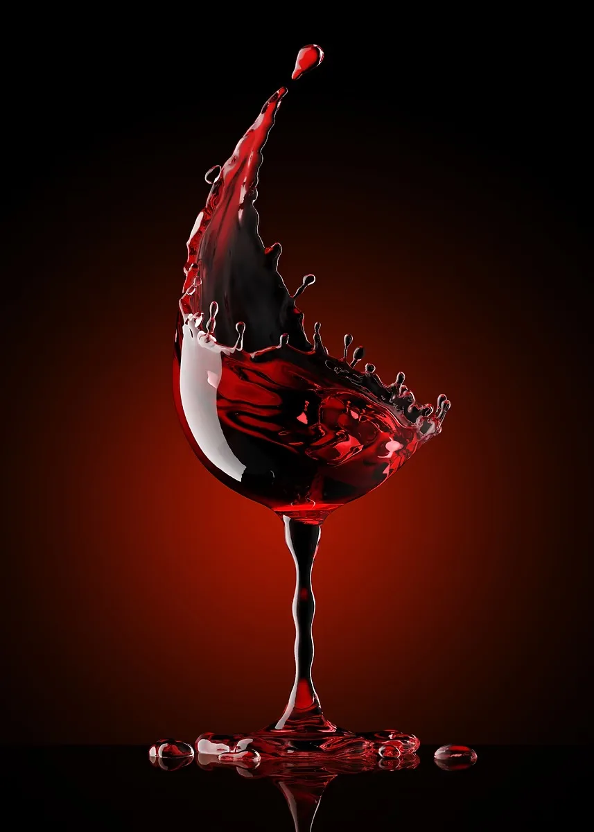 Elegant Red Wine Pour Canvas Art for Modern Kitchen and Dining Decor