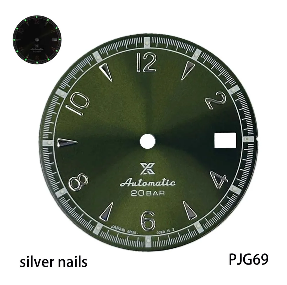Retro Military Green Dial with Luminous Features - 30mm