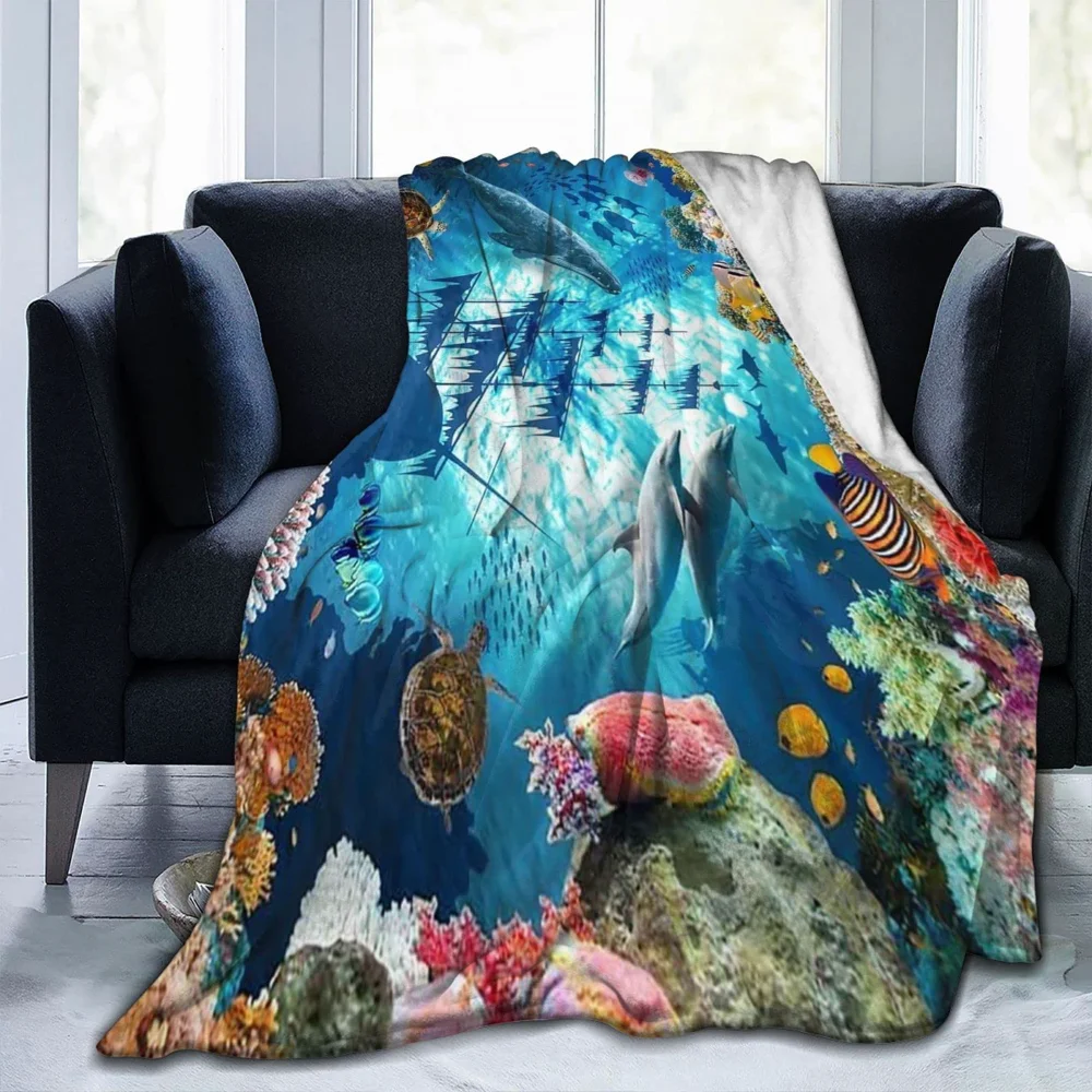 DolphinWarmCozyBlanketsFantasyDolphinFlannelBlanketAdorable