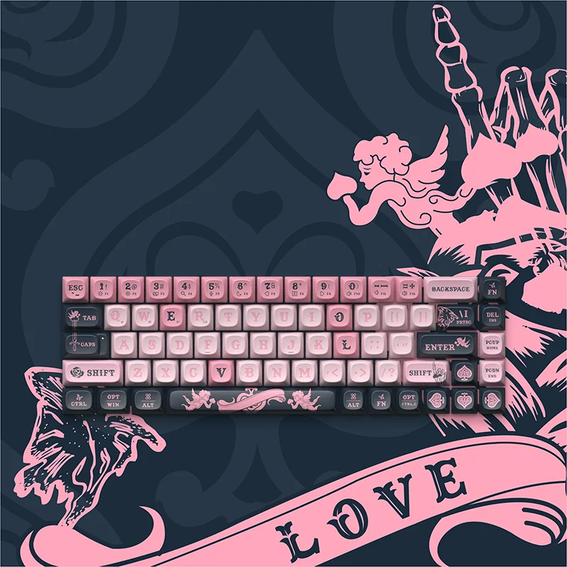 

Lofree Little warp theme key cap PBT five sides thermal sublimation 68/100 key mechanical keyboard without oil