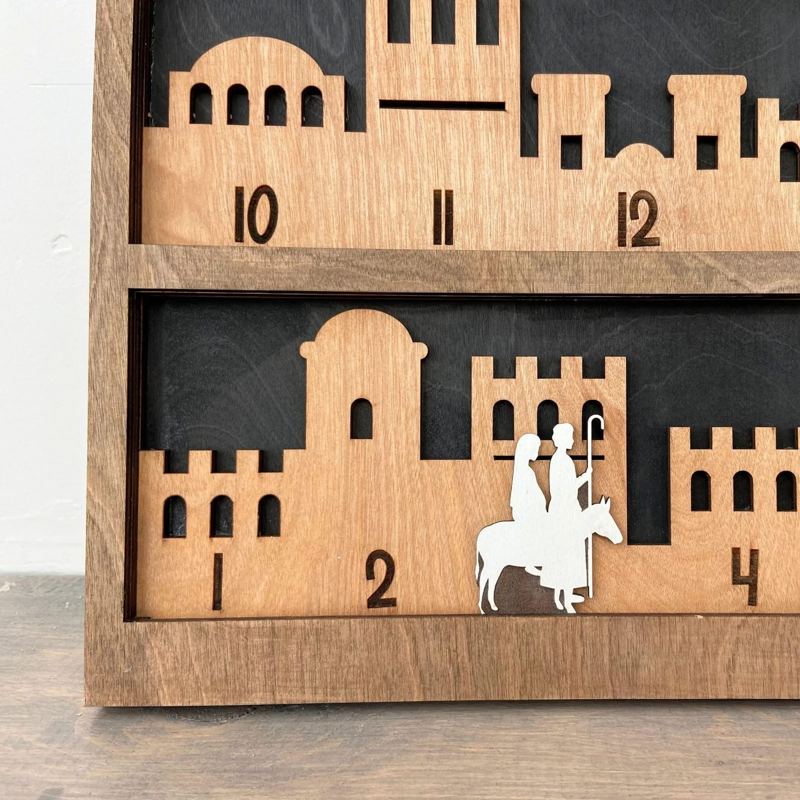 Wooden Nativity Advent Calendar Christmas Countdown Sign Jesus Religious Holiday Decor Christ Centered Christmas Decoration
