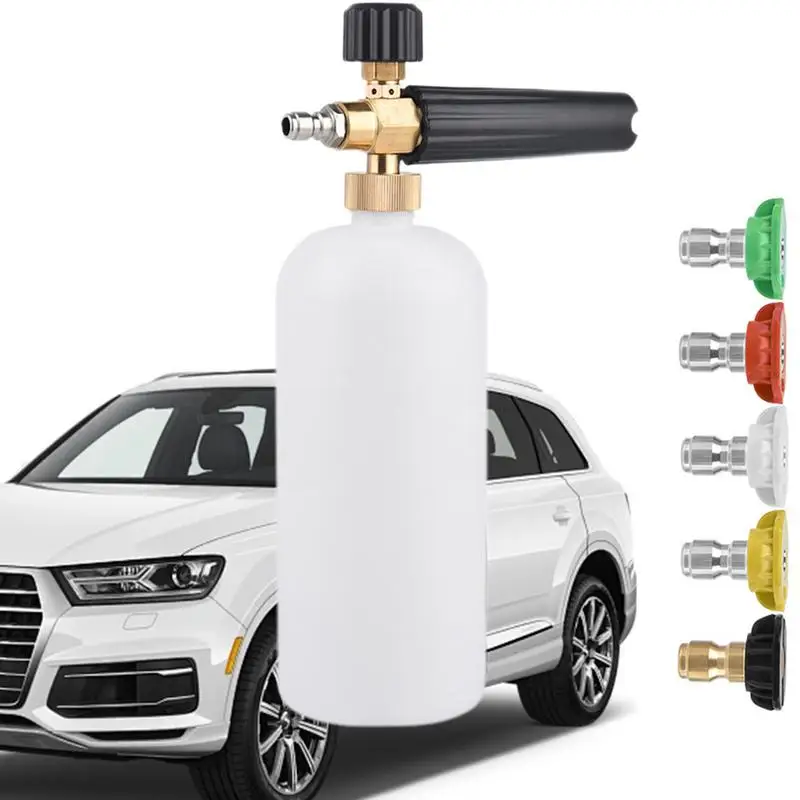 Adattatore Ad Alta Pressione Schiuma Di Sapone Schiuma Di Neve Lnce Schiuma Cannone Schiuma Ugello Gn Schiuma Pulita Lavaggio Schiuma Generatore Di Sc