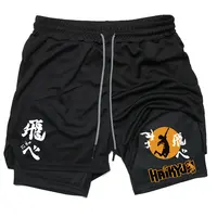 Anime Haikyuu Shorts Quick-drying Fitness Performance Shorts For Men Sport Workout Training Bodybuilding Volleyball GYM Shorts 2