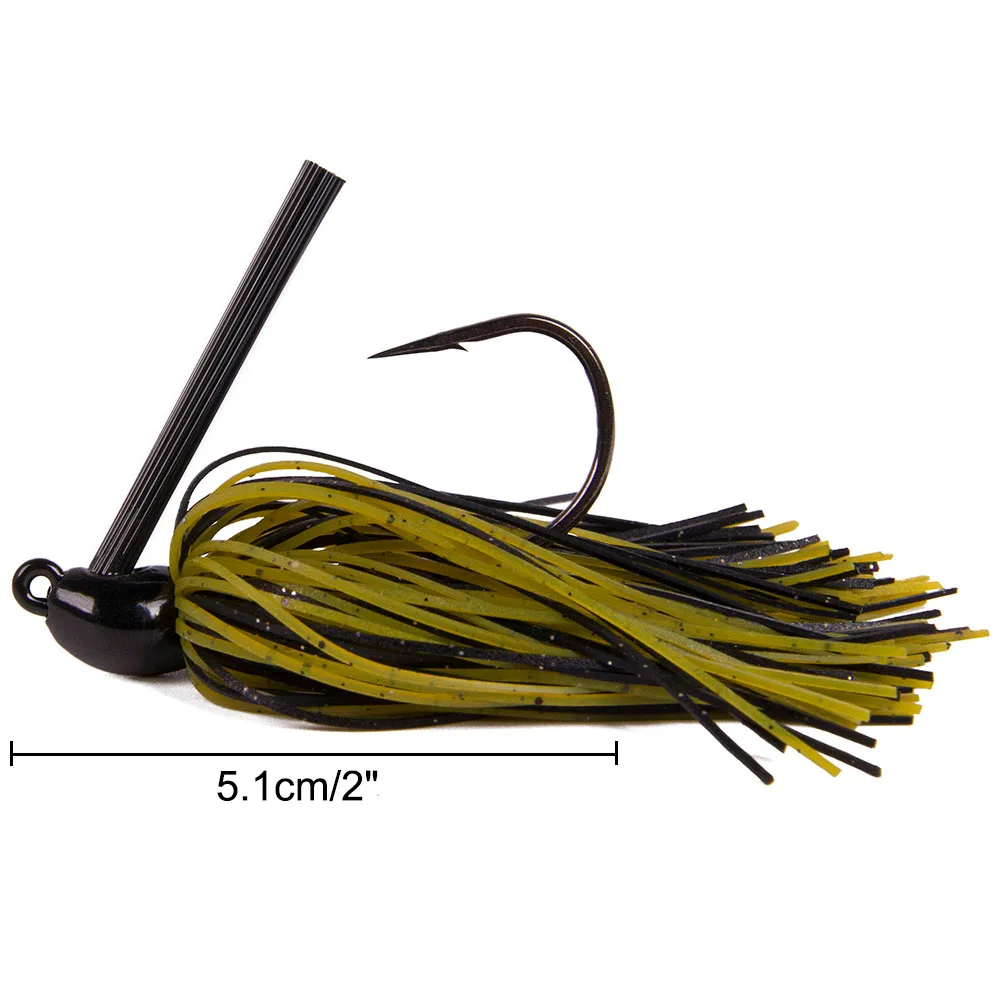 Tungsten Bass Jig Long Casting Weedless Football Jig ​10.6g 14g Rubber Skirts Lure Flipping Punch Rig Weed Guard Trailer Keeper