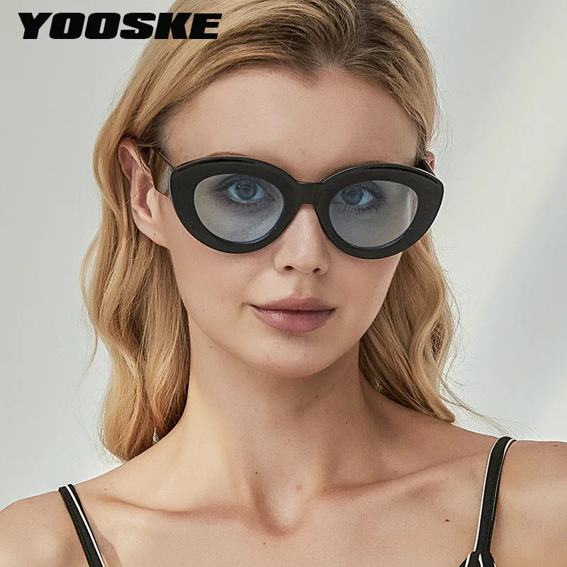 

YOOSKE Wide Edge Oval Sunglasses Female Senior INS Retro Sunglass Women Anti Ultraviolet Shades Goggles Glasses