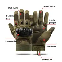 New 1 Pair Winter Warm Outdoor Sports Gloves Locomotive Military Fans Gloves Outdoor Tactical Gloves Riding Gloves 1