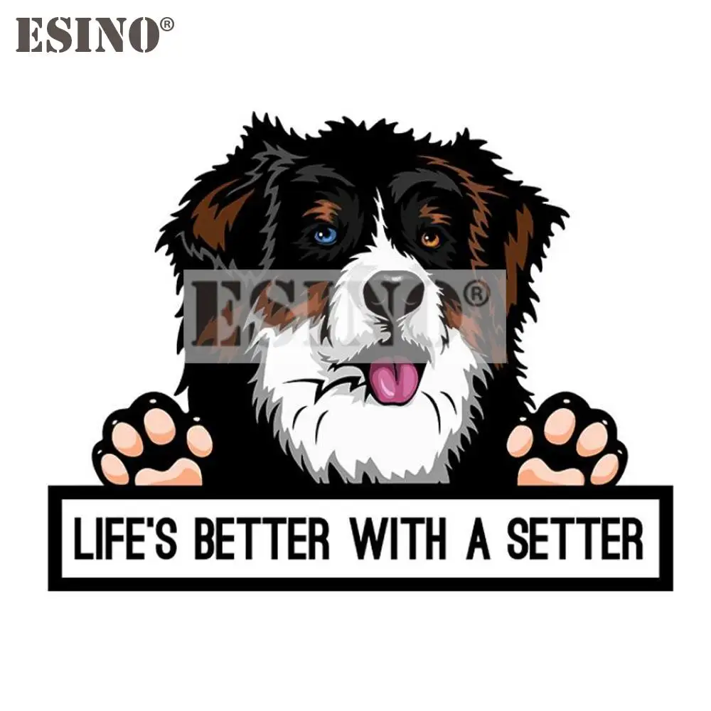 

Car Styling Life's Better with a Setter Dog Decorative Car Accessory Creative PVC Waterproof Sticker Car Whole Body Vinyl Decal