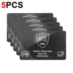 RFID Blocking Card Protector for Wallets - Secure Your Cards and ID from Unauthorized Scans (A - 5Pcs)