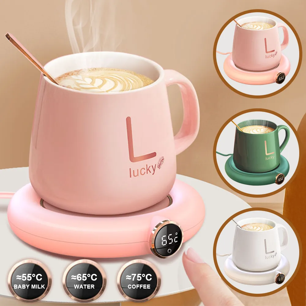 Coffee Milk Tea Cup Warmer Pad USB Charge Home Office 3 Temperatures  Adjustable Heat Plate LED Display Electric Heater Mug Pad - AliExpress