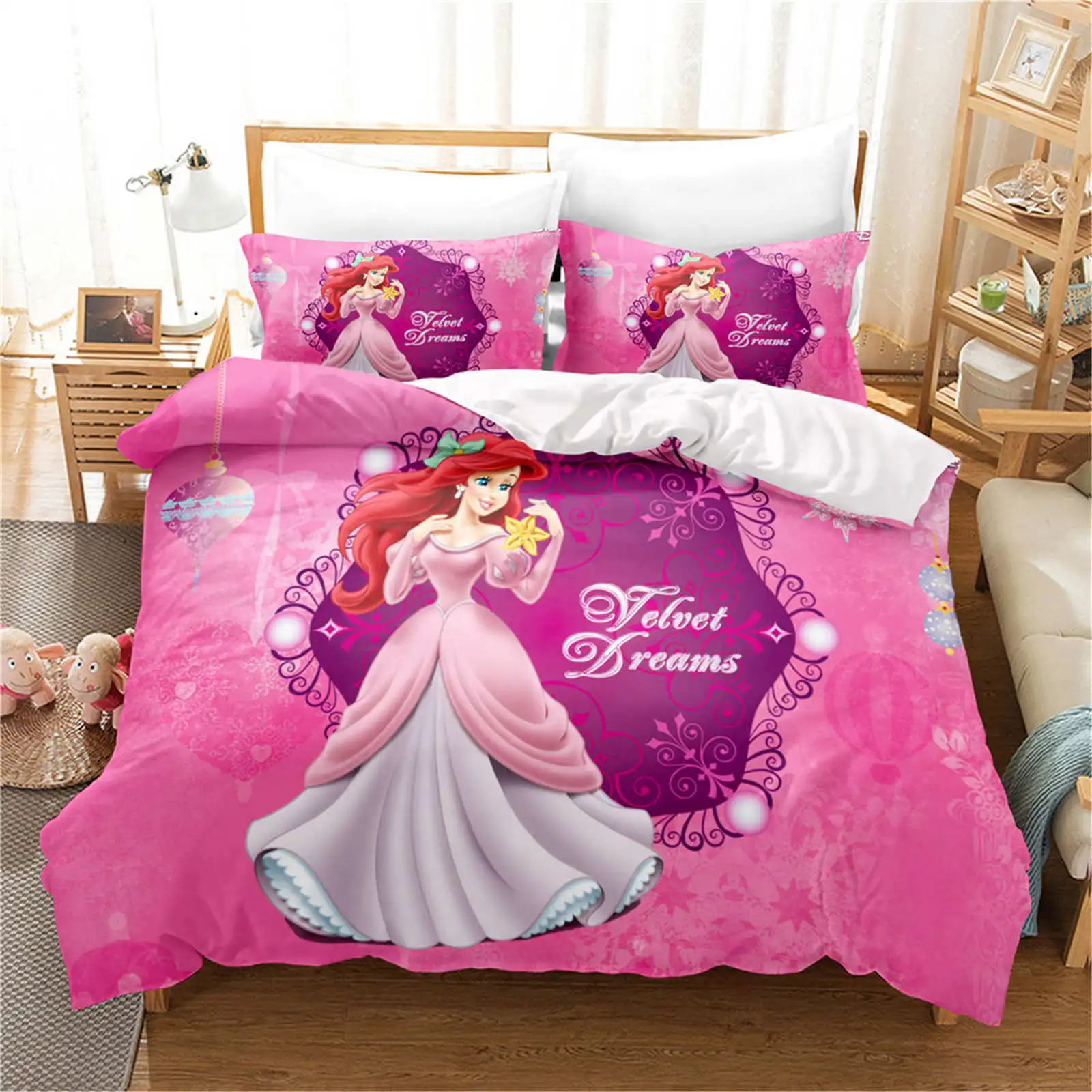 Description Picture 5 of itemDuvet Cover Set Bedding Comforter Sets Double King Size  3d Children'S Bedding Set 3-Piece 1 Quilt Cover Princess