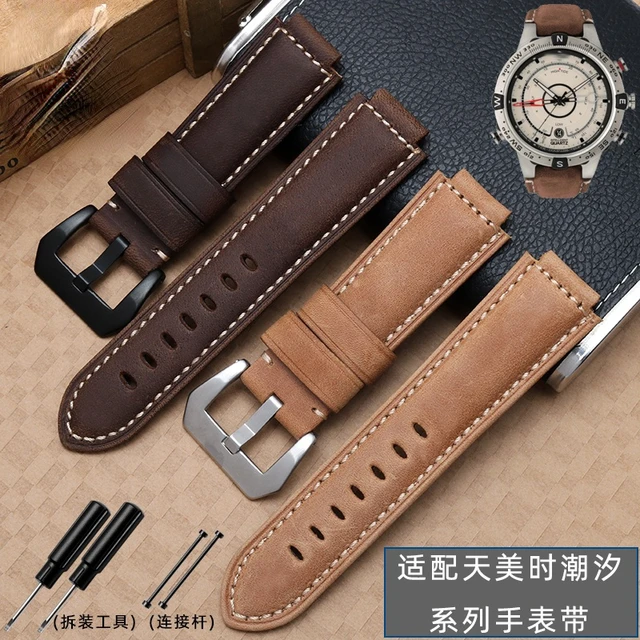 For Louis Vuitton Men's Women's First Layer Cow Leather Watch Strap LV  Leather Watch Band Black Raised Mouth 10 12mm Watchband - AliExpress