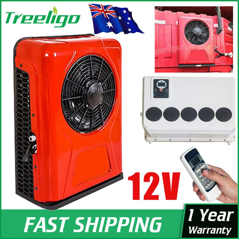 Treeligo New energy Electric Air Conditioner 12V Parking Refrigeration AC for Tractor Truck