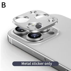 Enhanced Rear Camera Lens Cover Case with Aluminum Alloy Protector Film - 14 14 Plus (Silver)