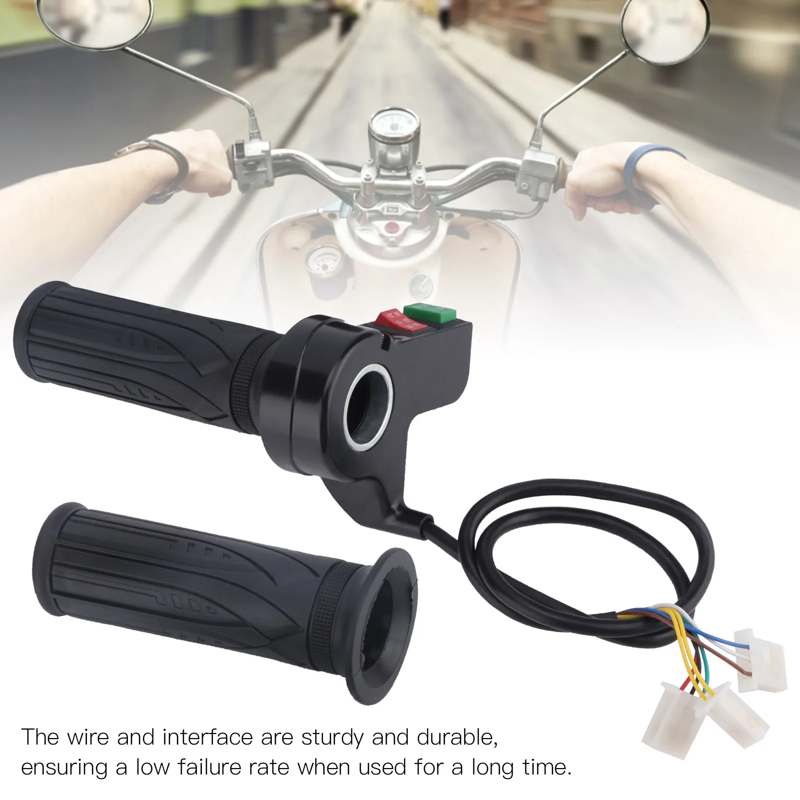 Electric Bike 3-Speed Throttle Handle Grips - 1 Pair