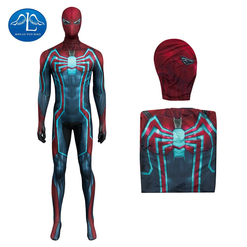 

Adults Mens PS5 Velocity Suit Superhero Spider Zentai Cosplay Costume 3D Printing Halloween Bodysuit Jumpsuit Full Set For Men