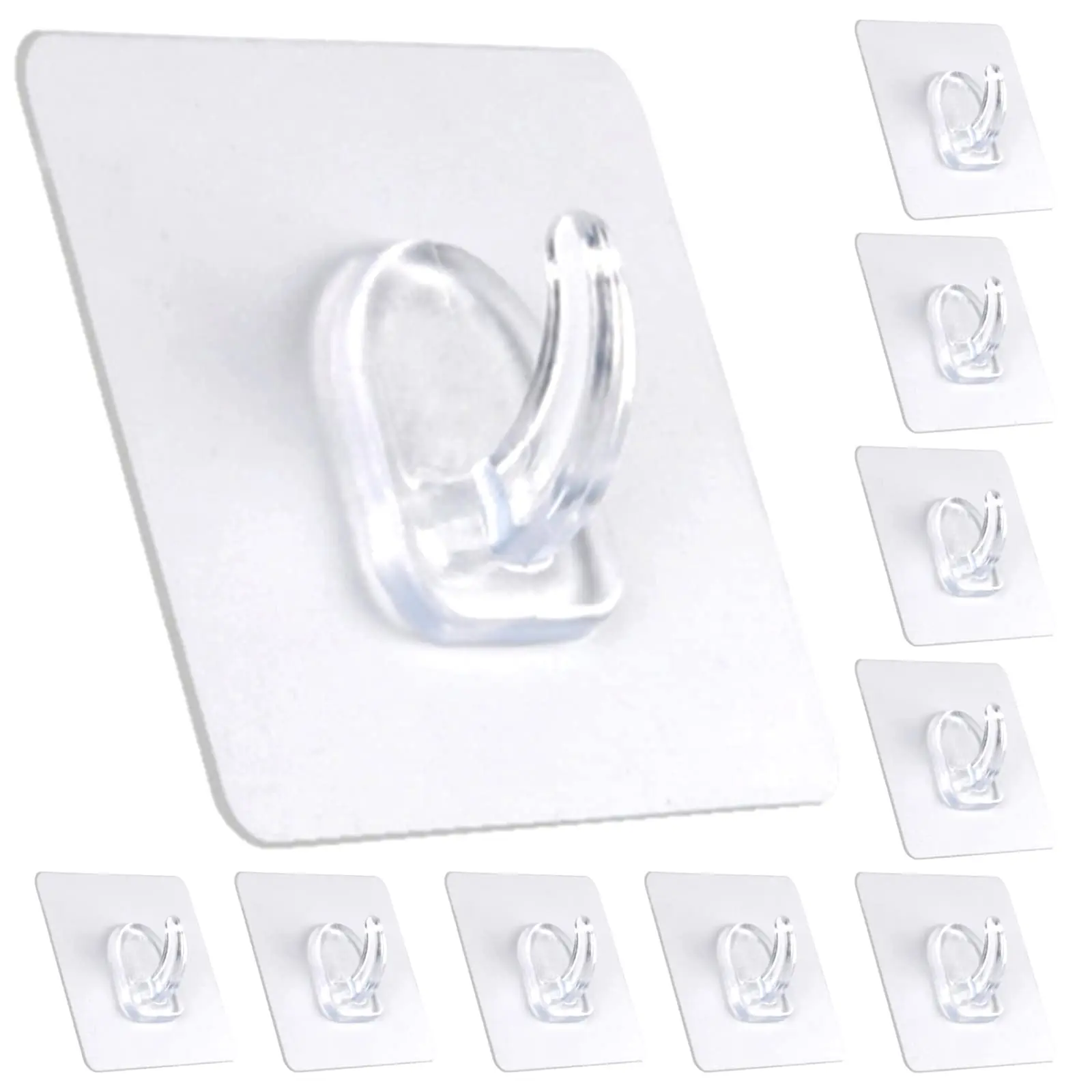 Plastic Hook Transparent Drill-Free Wall