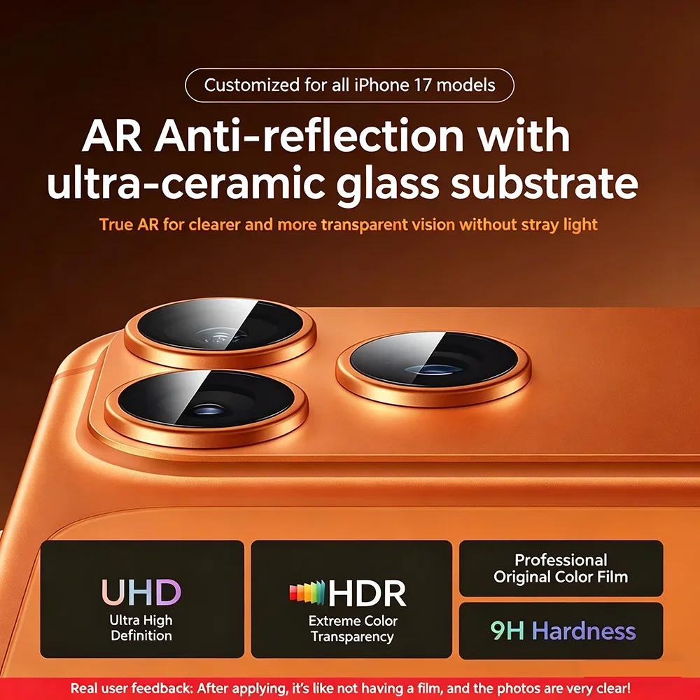 Premium Metal Camera Lens Protector: Tempered Glass Anti-Scratch Ring Cover