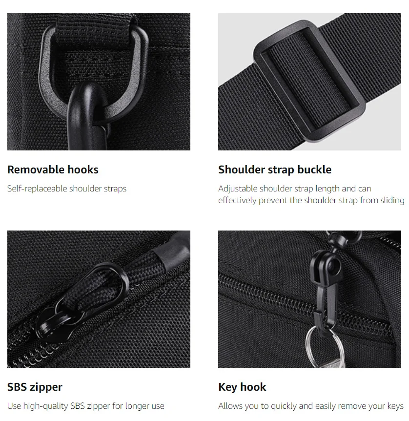 WATERFLY Umhängetasche, Umhängetasche, kleine Umhängetasche, Handtaschen, lässige Umhängetasche, Brusttasche für Arbeit, Reisen, Alltag – Detail 5