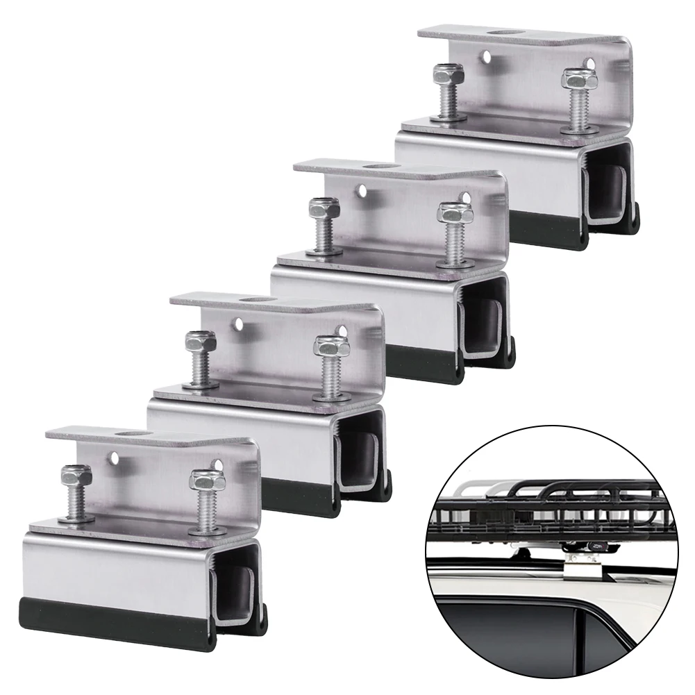 4PCS Van Roof Rack Mount Kit For PROMASTER For Boxer For DUCATO For JUMPER Stainless Steel RVs Photovoltaic Brackets Roof Racks