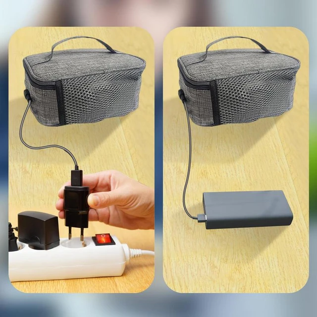 Bolsa de almuerzo con calefacción eléctrica USB, fiambrera eléctrica  impermeable para viaje en coche, Camping, calentador de alimentos,  contenedor, paquete térmico - AliExpress