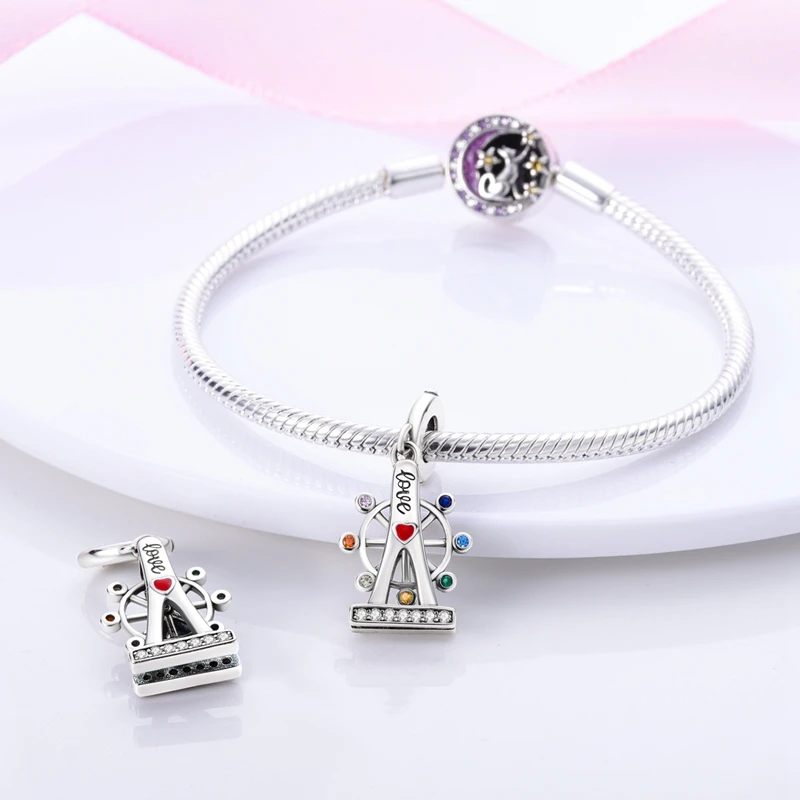 Passend für Qikaola 925 Original-Armbänder, 925er-Sterlingsilber, modischer Lippenstift, Schuhe mit hohen Absätzen, Charms, Perlen, feiner Jahrestagsschmuck – Detail 16