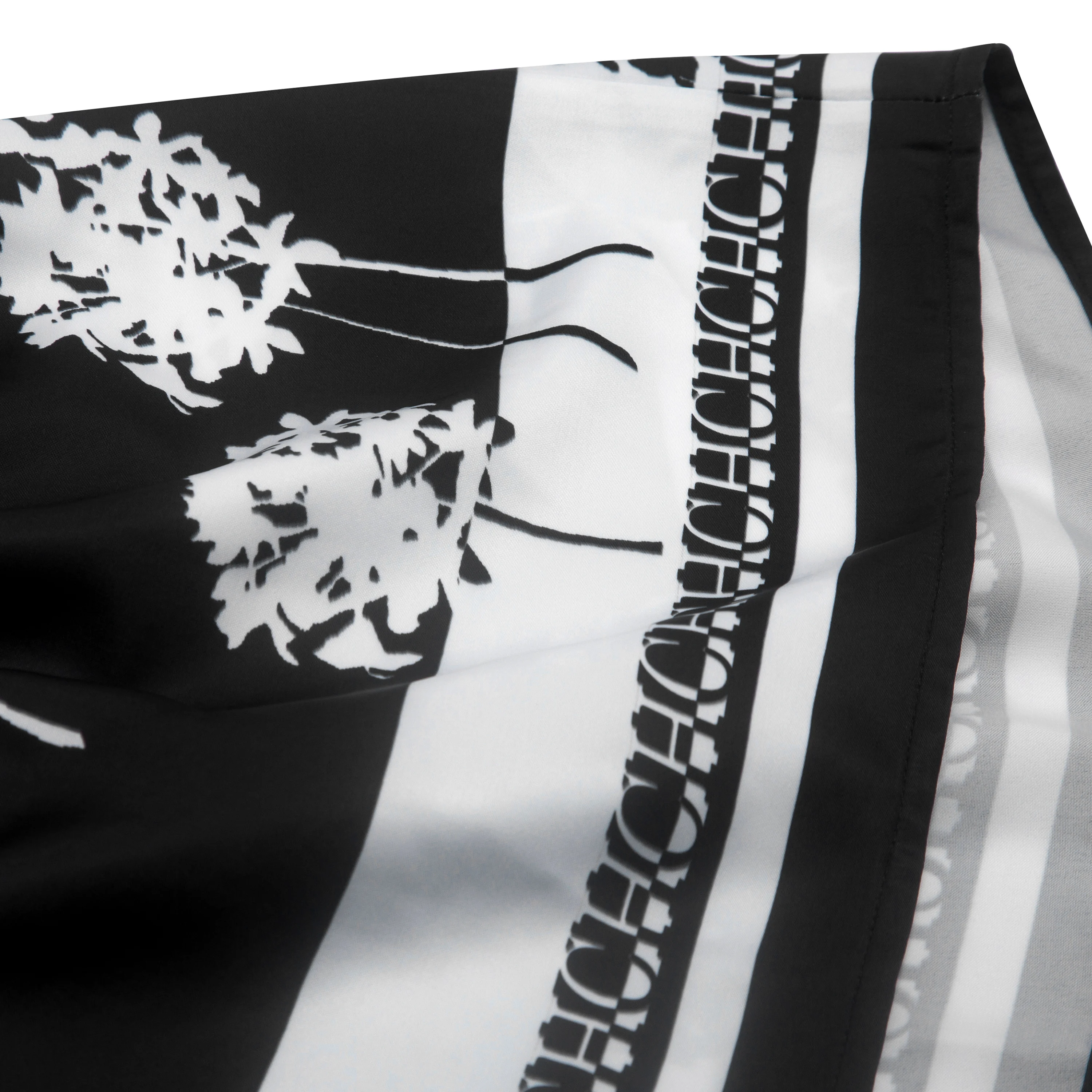 فستان CHCH طويل أسود مطبوع