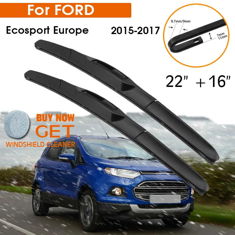 Car Wiper For Ford Ecosport Europe 20152017 Windshield Rubber Silicon