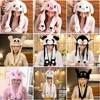 Cute Bunny Ears Hat Moving Airbag Rabbit Soft Jumping Up Cap Funny Toy Girls Cartoon Kawaii Plush Hat Toys Gift for Adult Kids 1