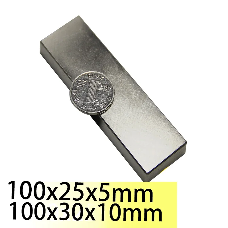 

100x30x10mm 100x25x5mm Rectangle Square Neodymium Bar Block Very Strong Magnets Rare Earth Magnets Search Magnetic trick