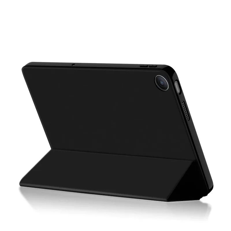 Tri-Fold Solid Auto Sleep Tablet Cover with Soft TPU Back Stand