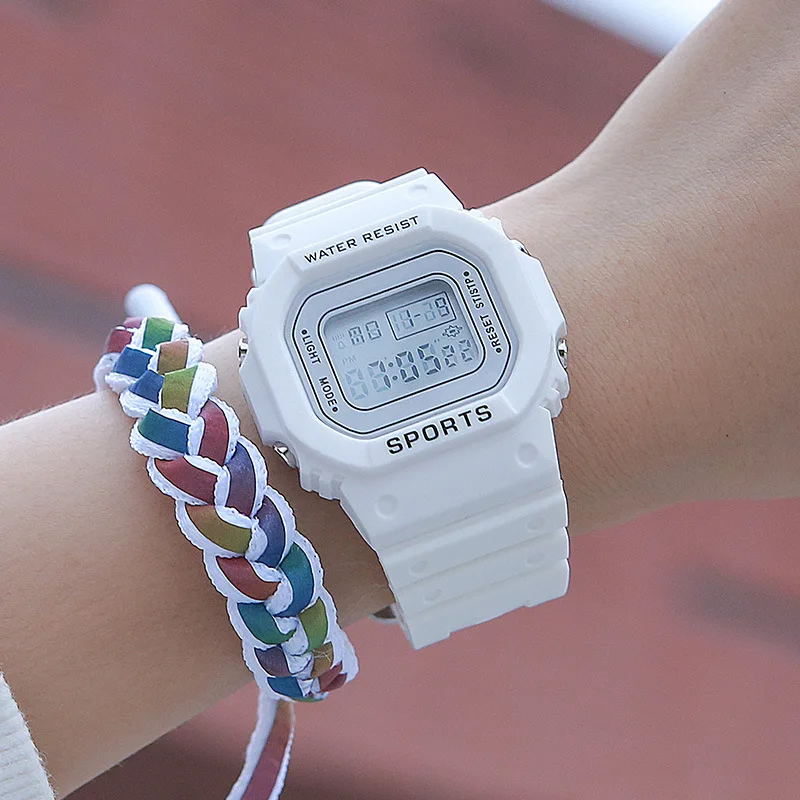 Sports Watch Boys Girls Student LED Electronic Watch Colorful Men Women Square Digital Watches Waterproof Rubber Clock digital watch