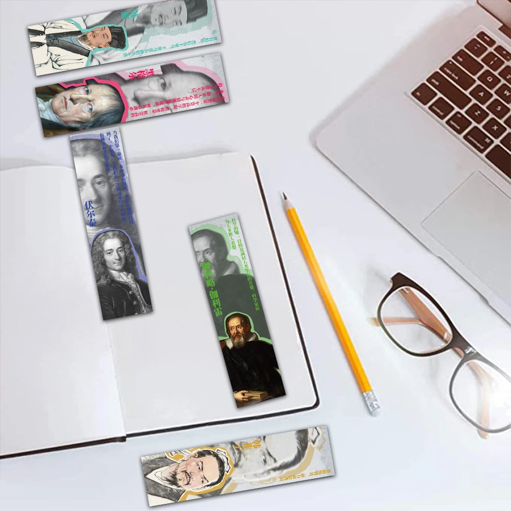 30pcs World Writer And Philosopher Bookmarks Literary Creative Peripheral Reading Book Mark Stationery Supplies Children Gifts