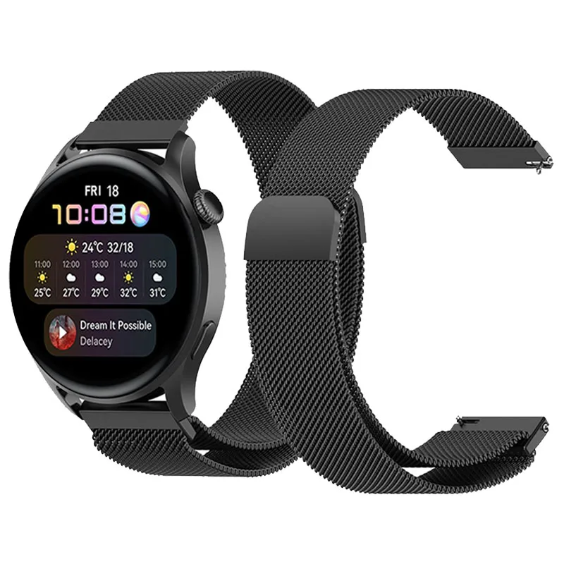 

Bracelet For Huawei Watch GT 3/2 Pro 46mm/43mm/42mm Strap Milan Stainless Steel Wristband 22mm/20mm Watchband