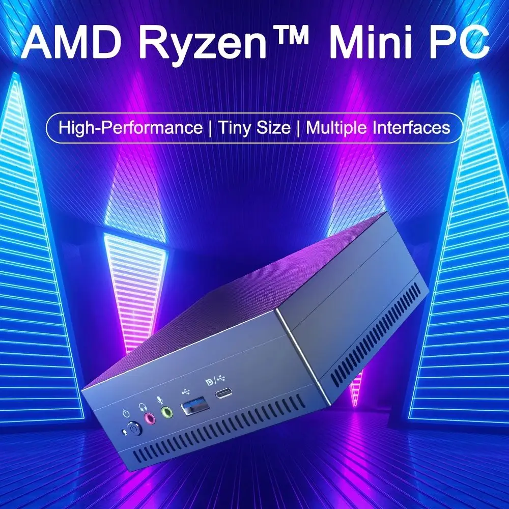 TOPTON Cheapest Mini Pc AMD Ryzen R7 3750H 2700U Vega Graphic 2*DDR4
