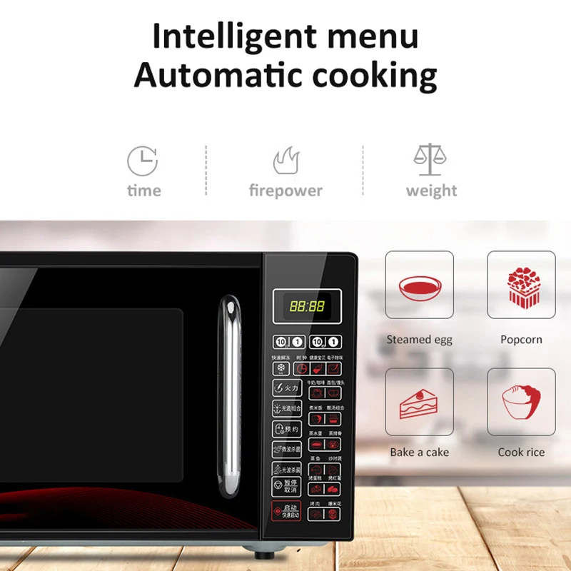 20L Flat Heating Microwave Oven Household Fully Automatic Steam and Bake All-in-one Microwave Oven 3