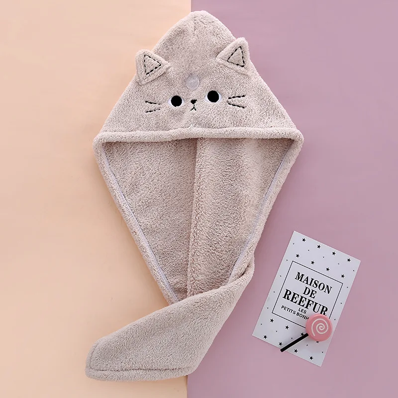 Plush Microfiber Quick-Dry Hair Towel and Shower Cap