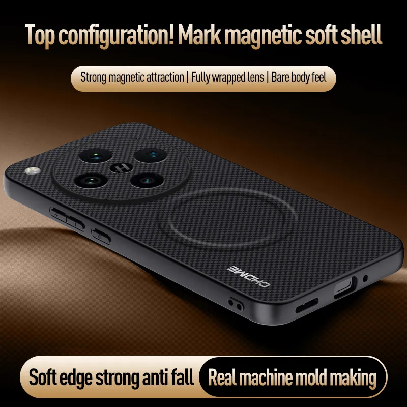 Magnetic Matte Skin-Friendly Leather Shockproof Case